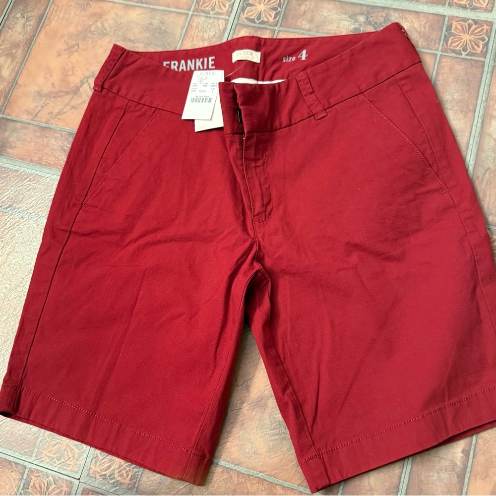 J. Crew Red Stretch shorts - Picture 2 of 2